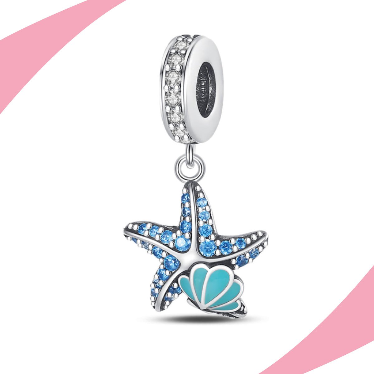 Charm Estrella de Mar Azul & Concha