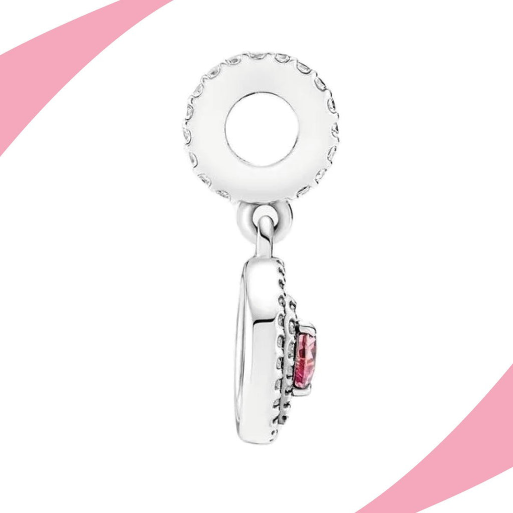 Charm Corazón Rosa en Relieve