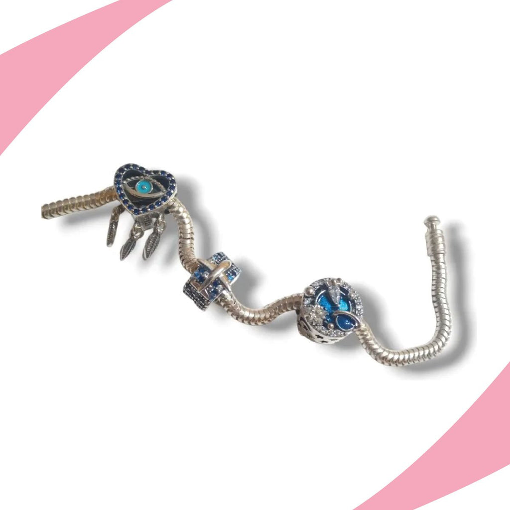 Charm Corazón Atrapa Sueños y Ojo Turco