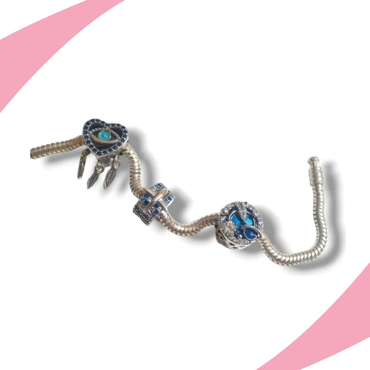 Charm Corazón Atrapa Sueños y Ojo Turco