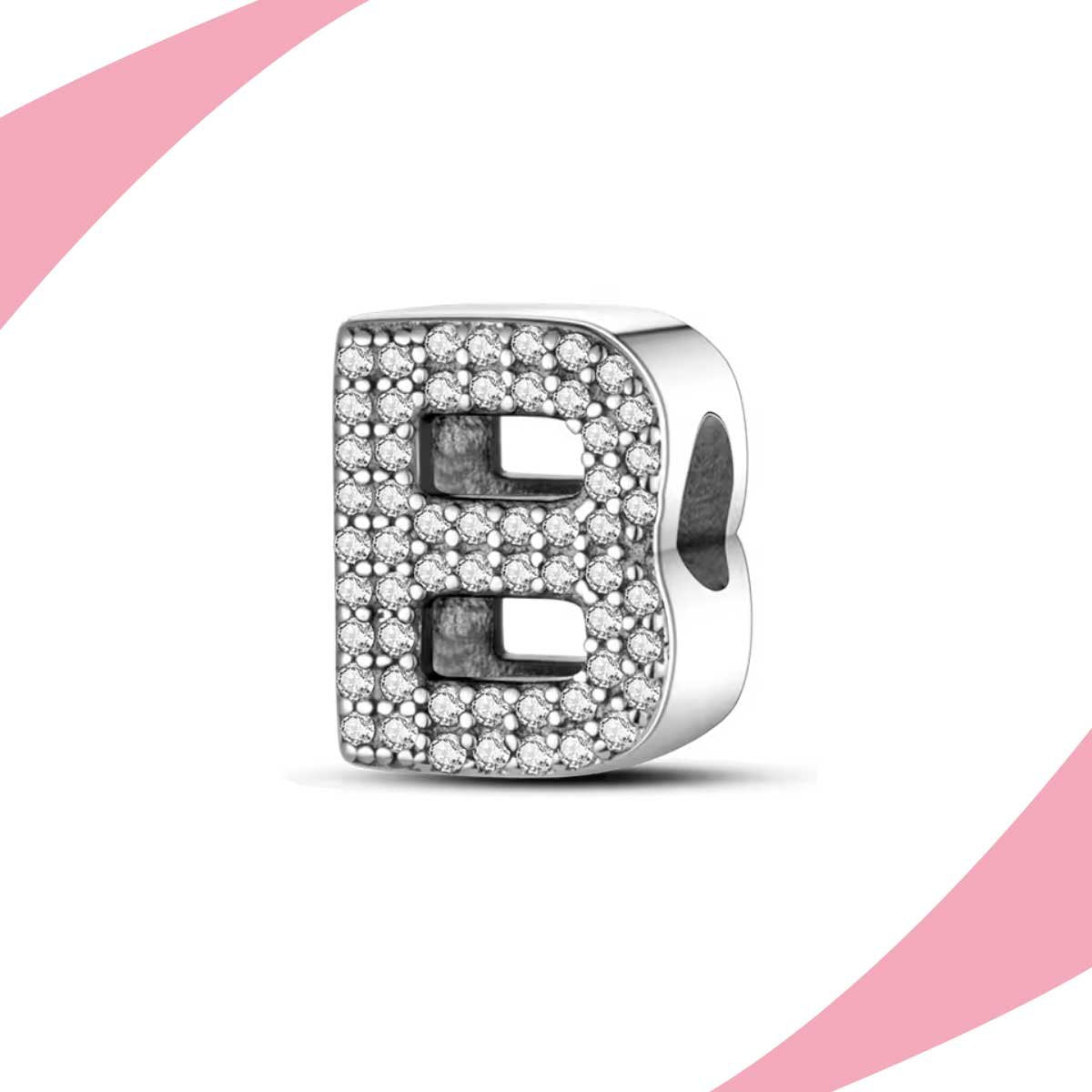 Charm Letra B Brillante