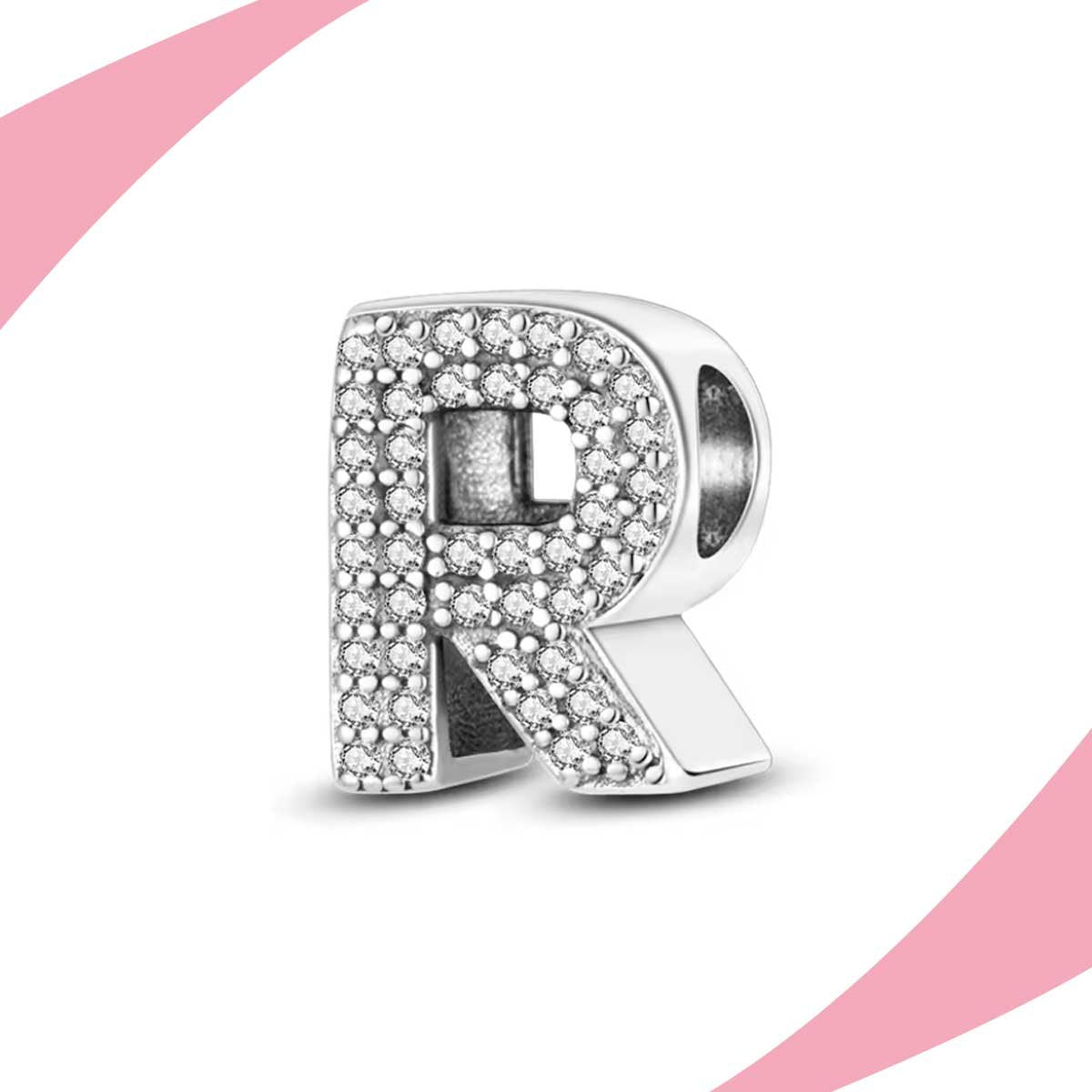 Charm Letra R Brillante