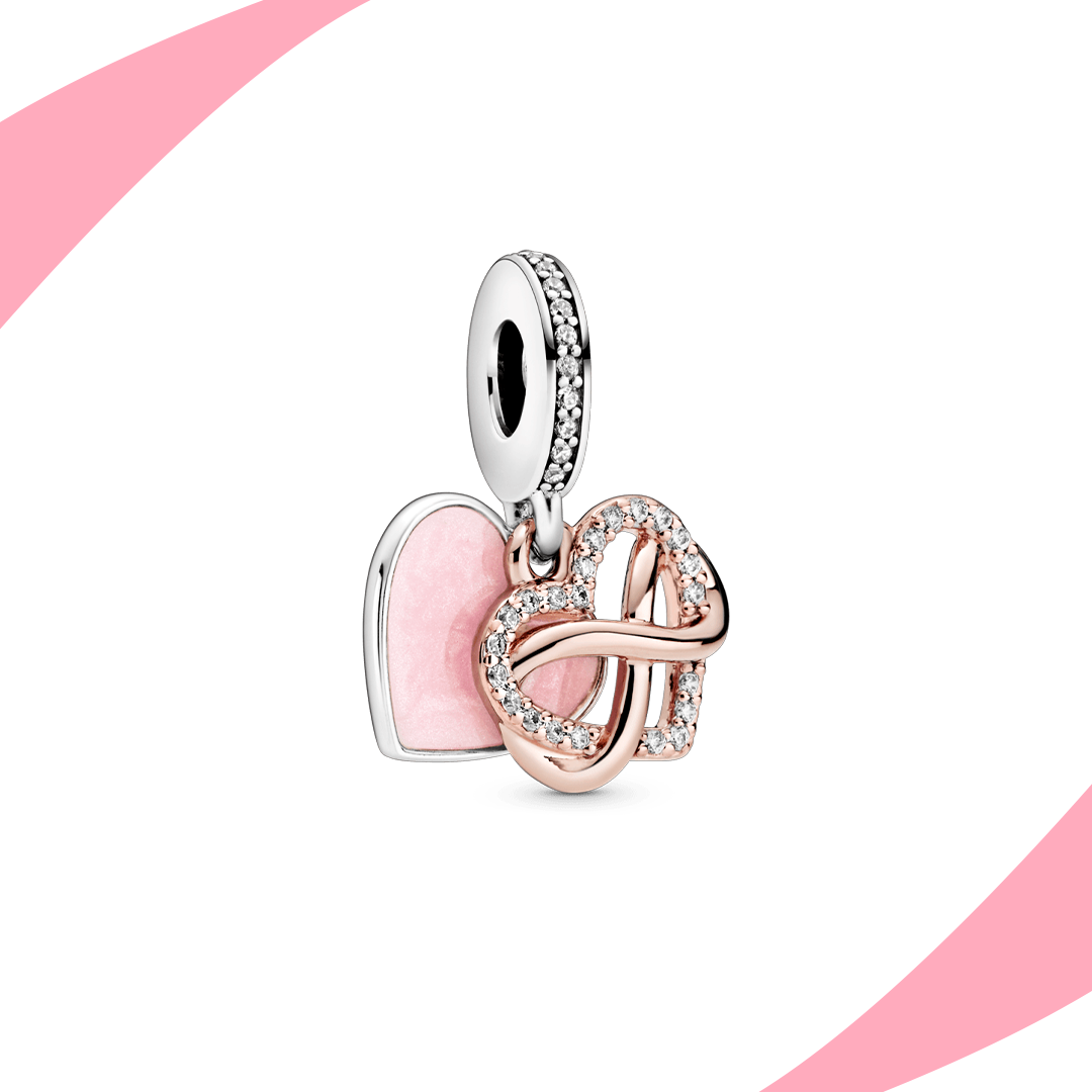Charm Corazón Infinito Rosa