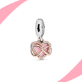 Charm Corazón Infinito Rosa