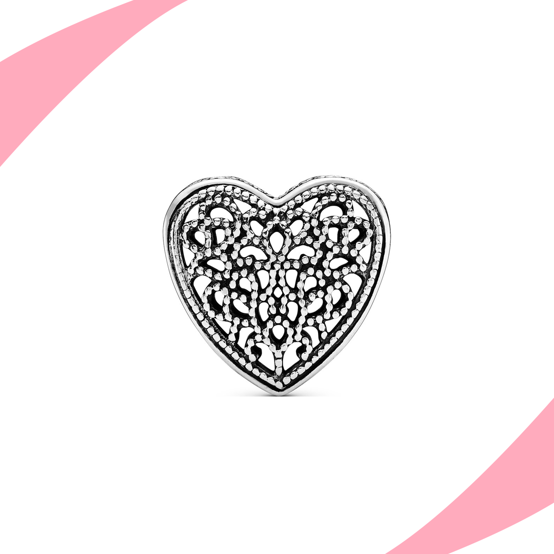 Charm Corazón de Encaje