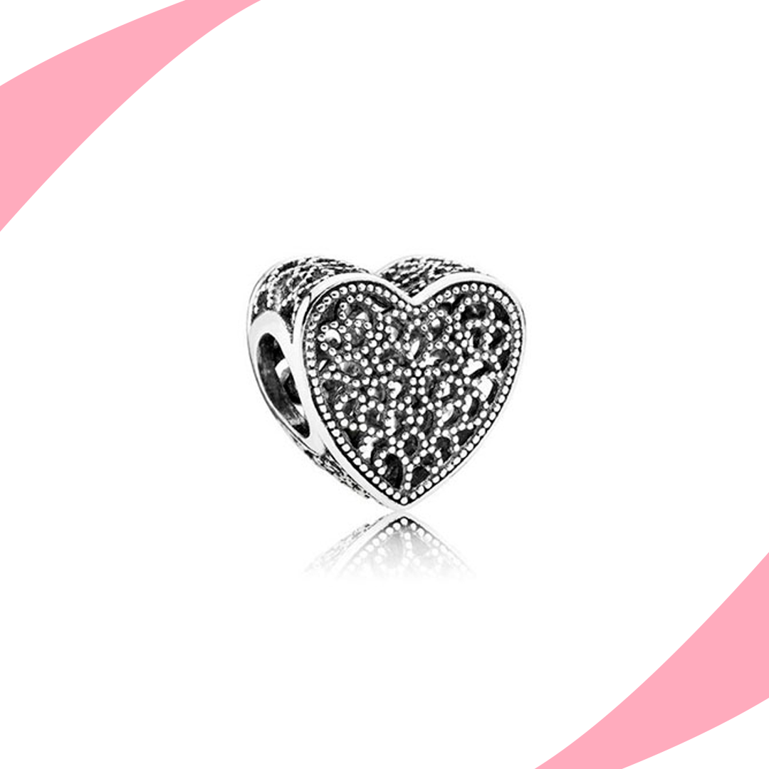 Charm Corazón de Encaje