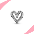 Charm Silueta Corazón Brillante
