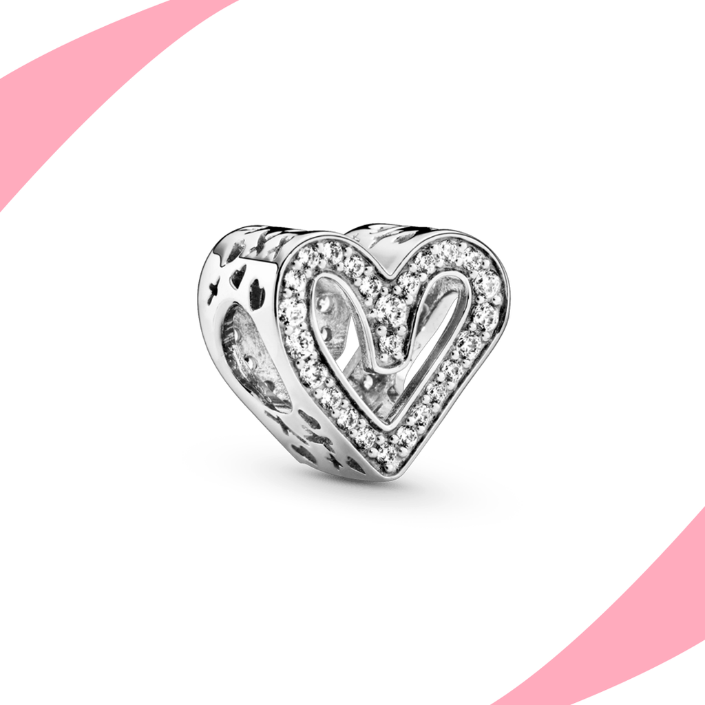 Charm Silueta Corazón Brillante