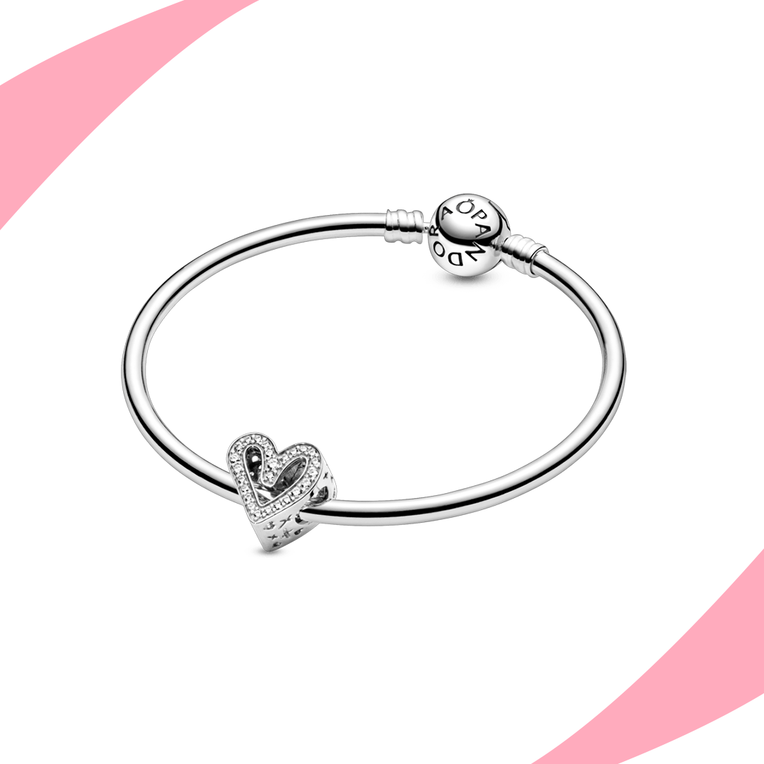 Charm Silueta Corazón Brillante