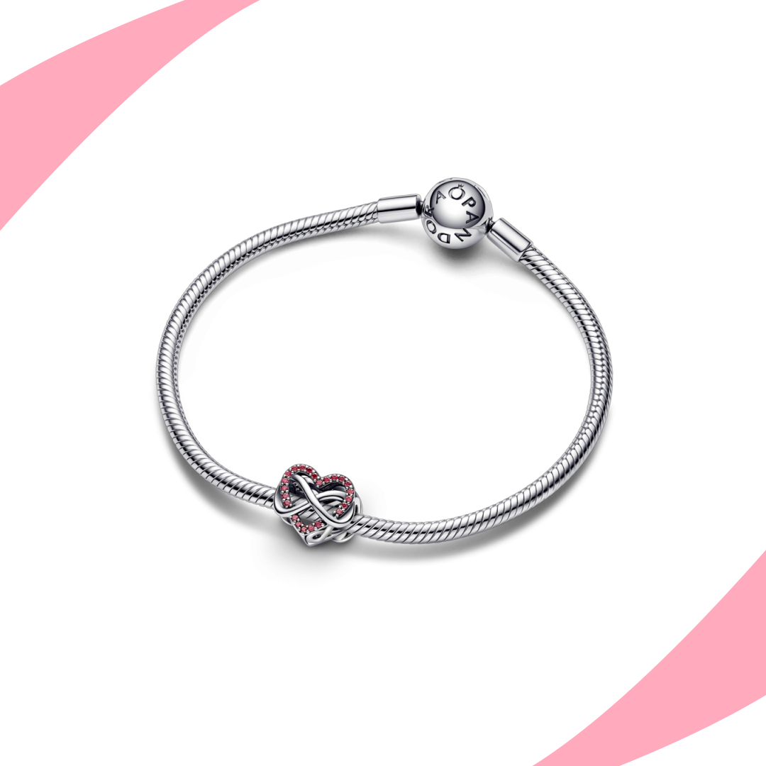 Charm Corazón e Infinito Entrelazados
