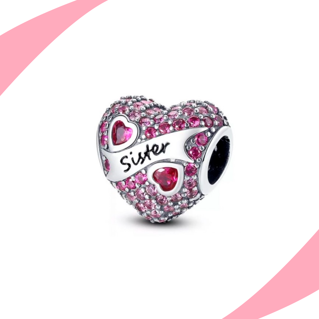 Charm Corazón Sister Brillante