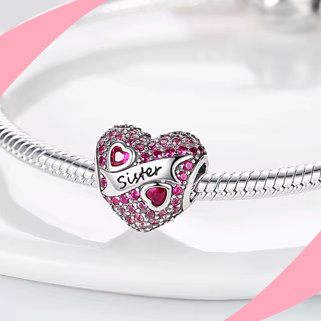 Charm Corazón Sister Brillante