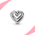 Charm Doble Corazón Entrelazado