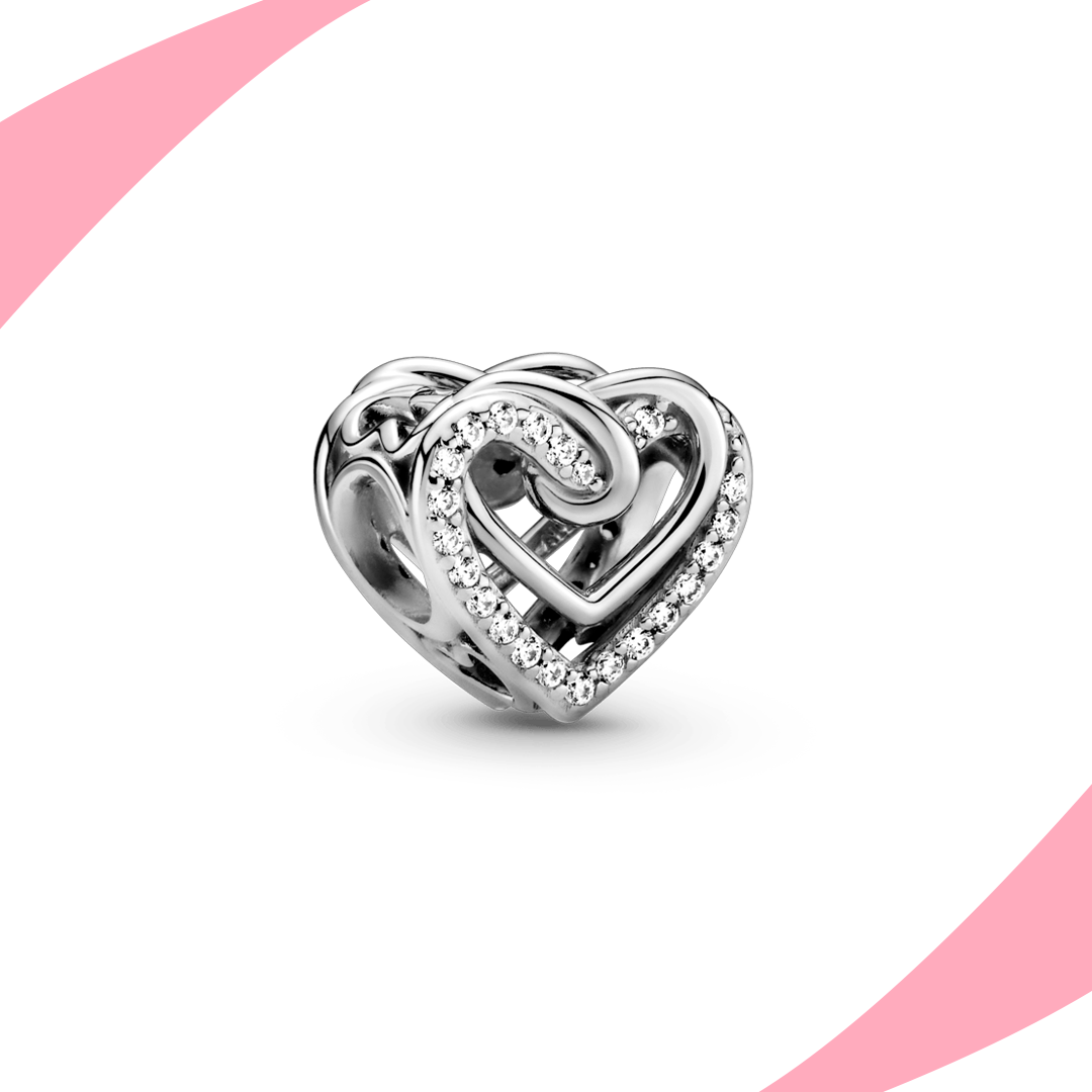 Charm Doble Corazón Entrelazado