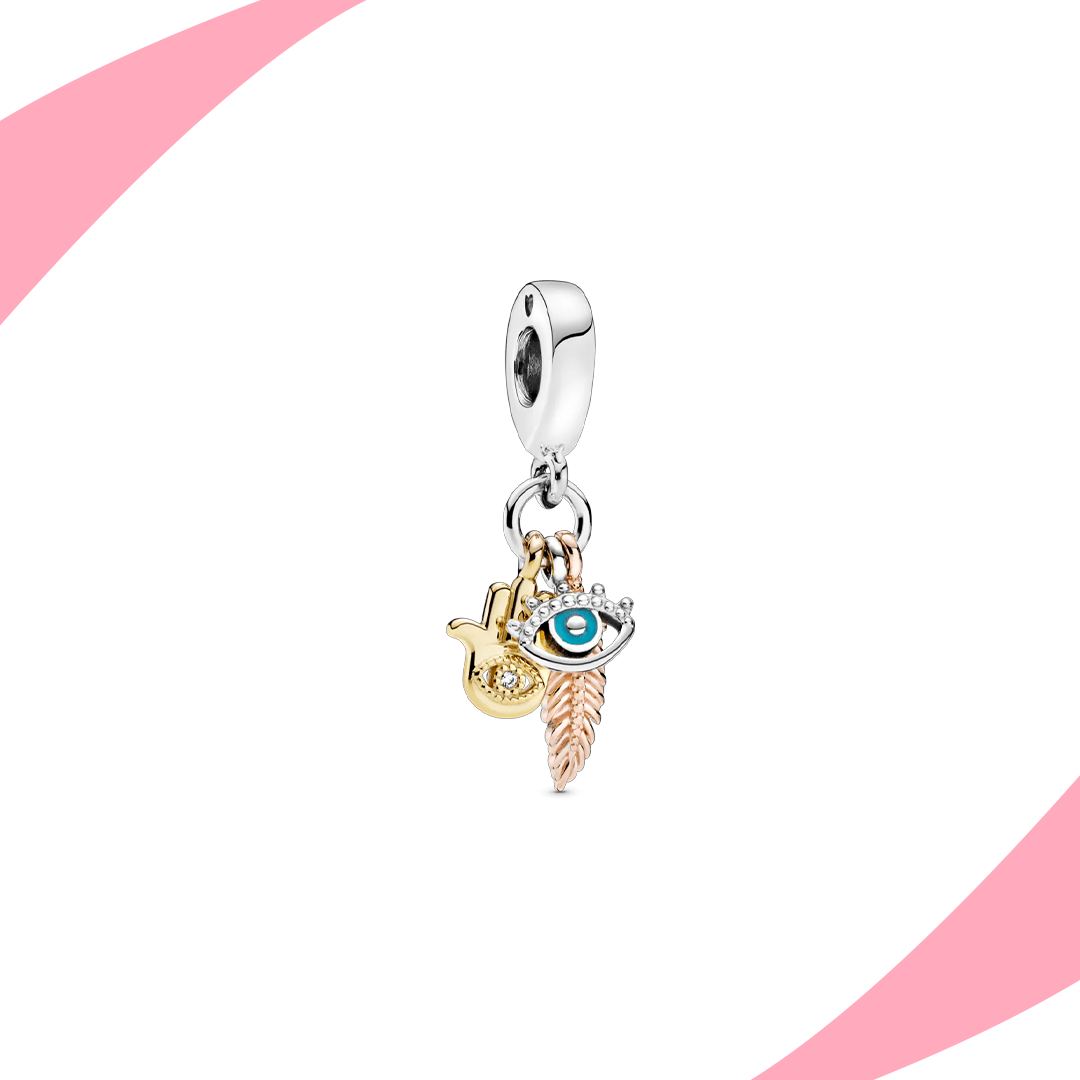 Charm Amuletos Hamsa y Pluma