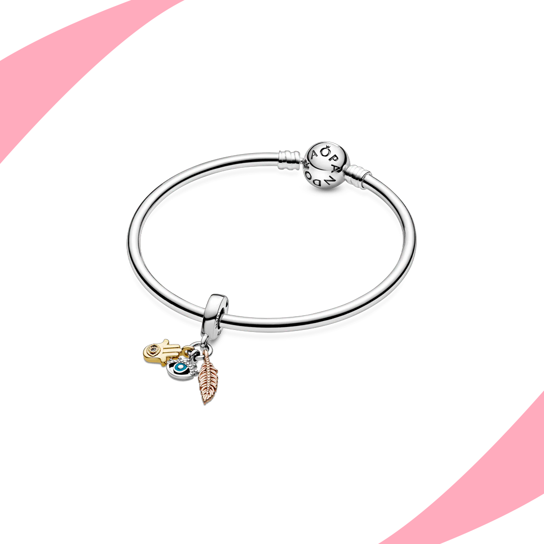 Charm Amuletos Hamsa y Pluma