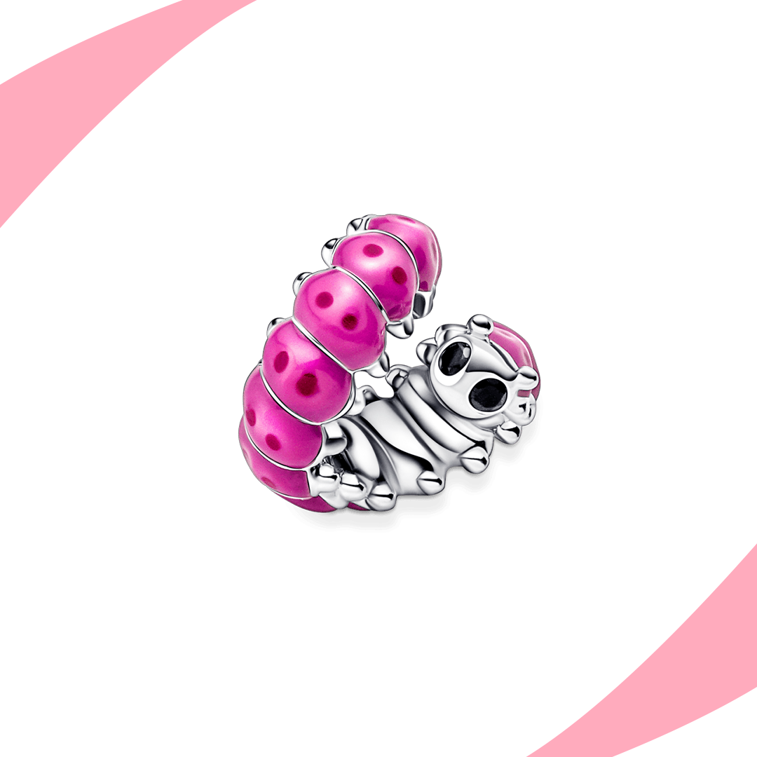 Charm Oruga Rosa