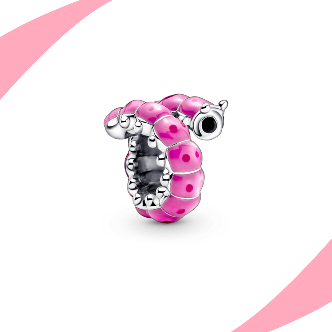 Charm Oruga Rosa