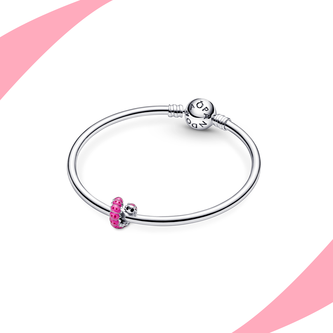 Charm Oruga Rosa
