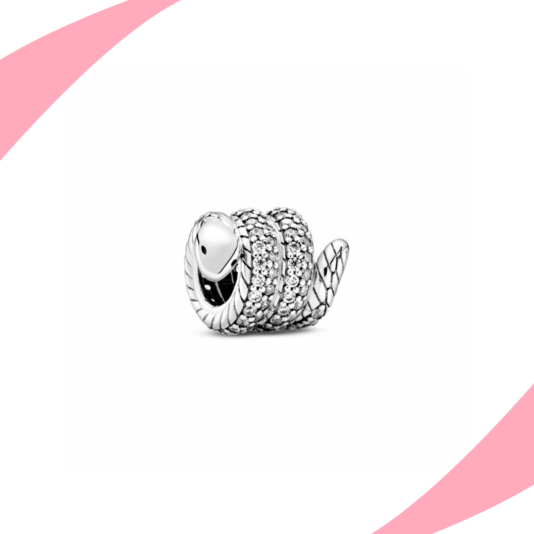 Charm Serpiente enroscada Brillante