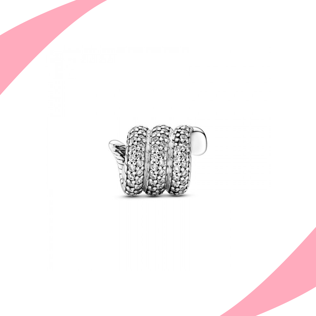 Charm Serpiente enroscada Brillante