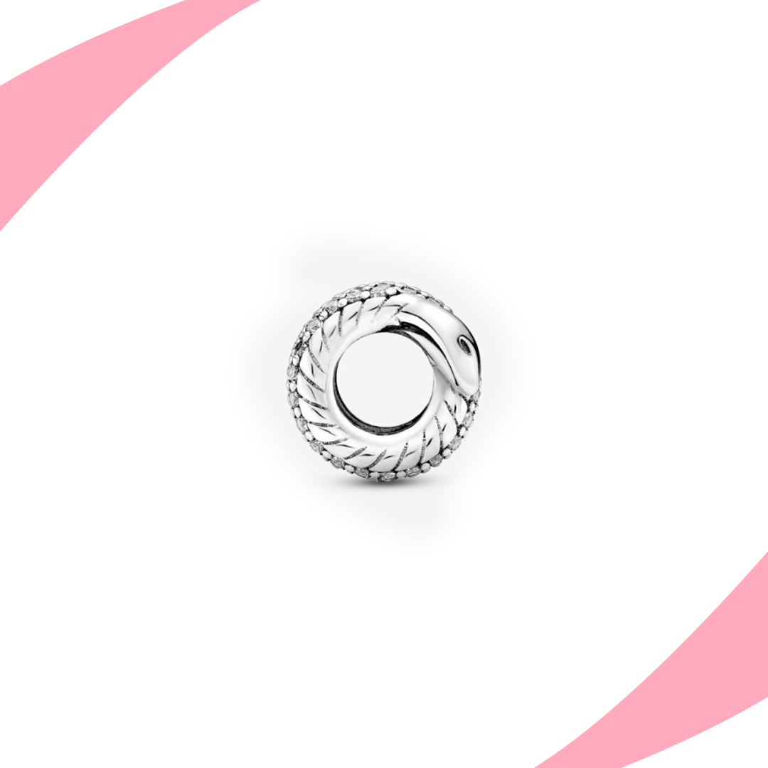 Charm Serpiente enroscada Brillante